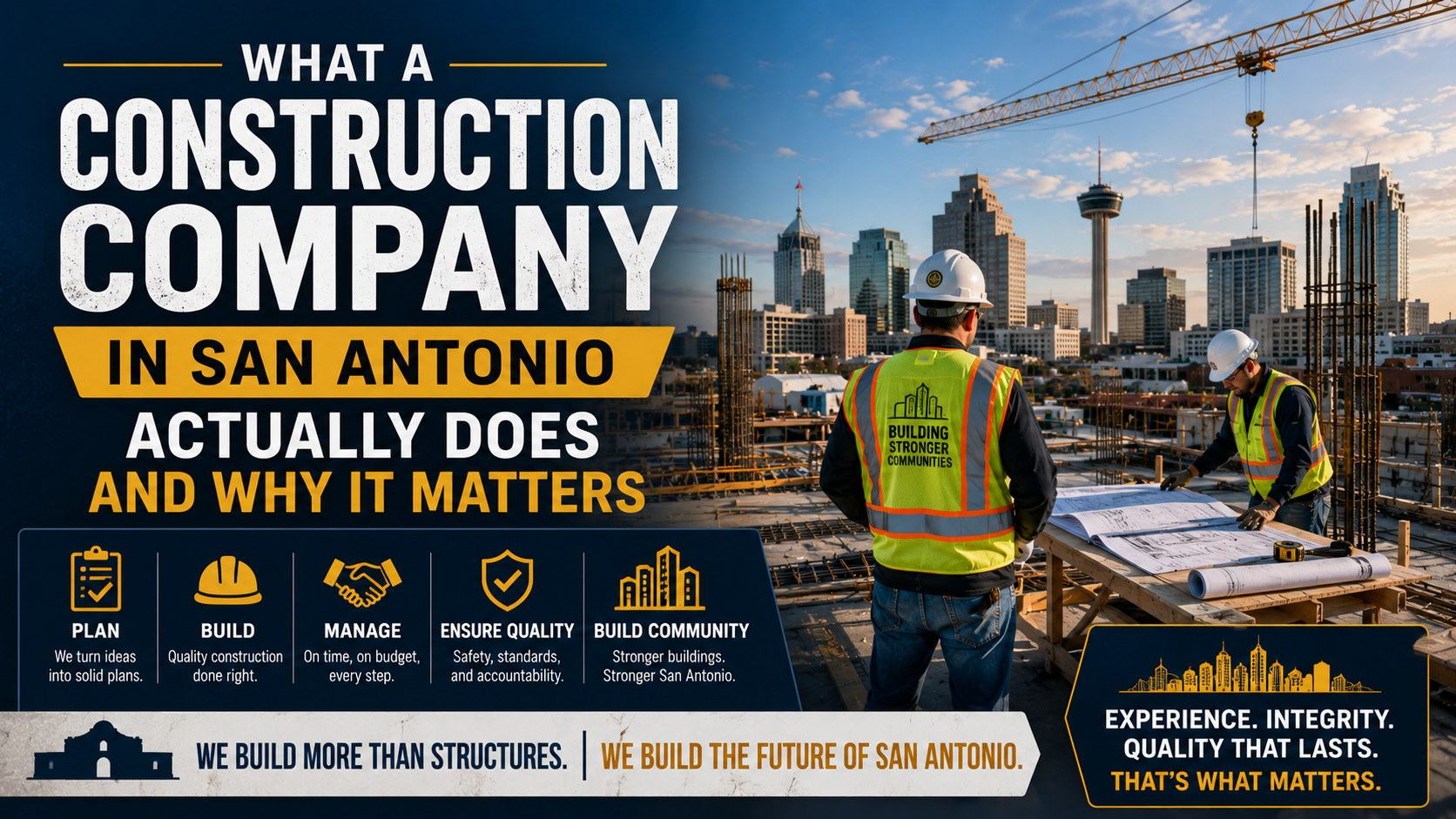 What a Construction Company in San Antonio Actually Does and Why It Matters